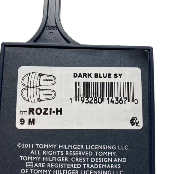 TOMMY HILFIGER Men\'s Rozi Global Stripe Branding Pool Slide Sandals Szs 9,10,11 main image 4